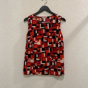 Banana Republic Women's Sleeveless Crew Neck Floral Tank Top Size Large